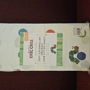 Organic Fitted Crib Sheet Eric Carle Hungry Caterpillar